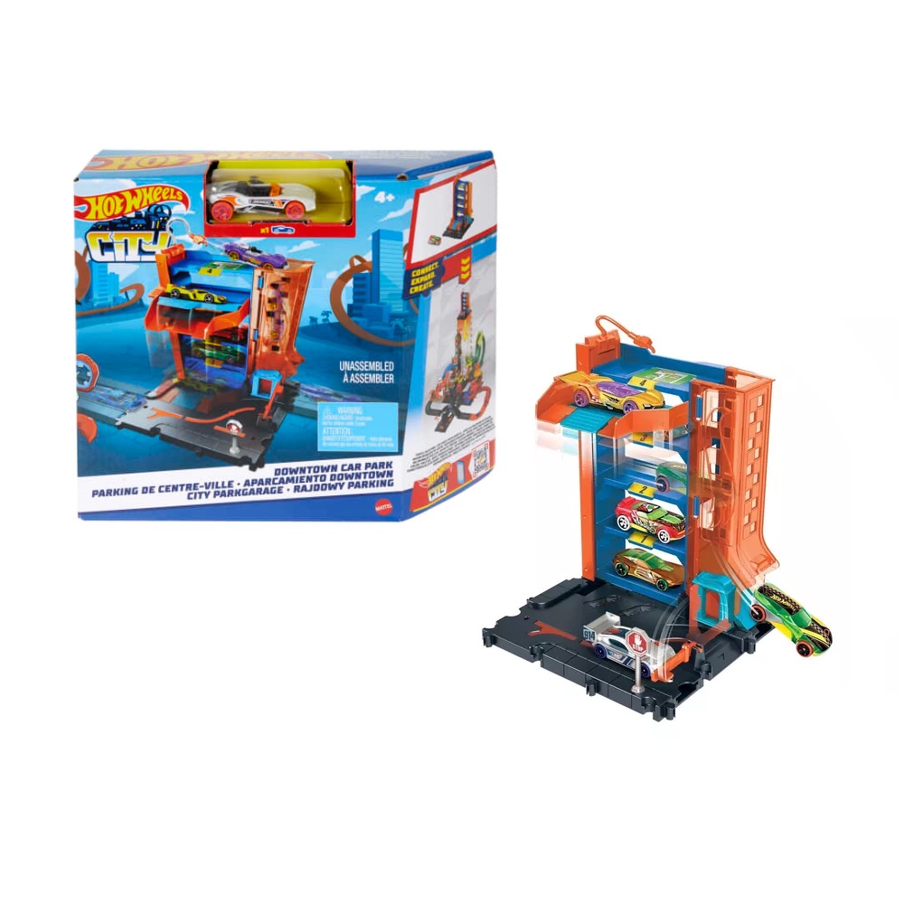 Hot Wheels City Downtown Car Park Playset