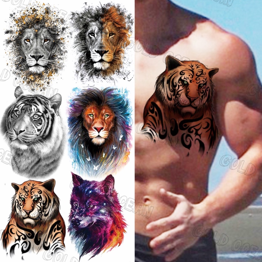 Mão falsa ombro tatuagem manga transferência do corpo tatuagens maori totem  indiano tribal demônio flash transferência tatto manga masculina -  AliExpress