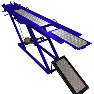 Rampa Pneumática Azul para Motos 250Kg com 1 Pistão