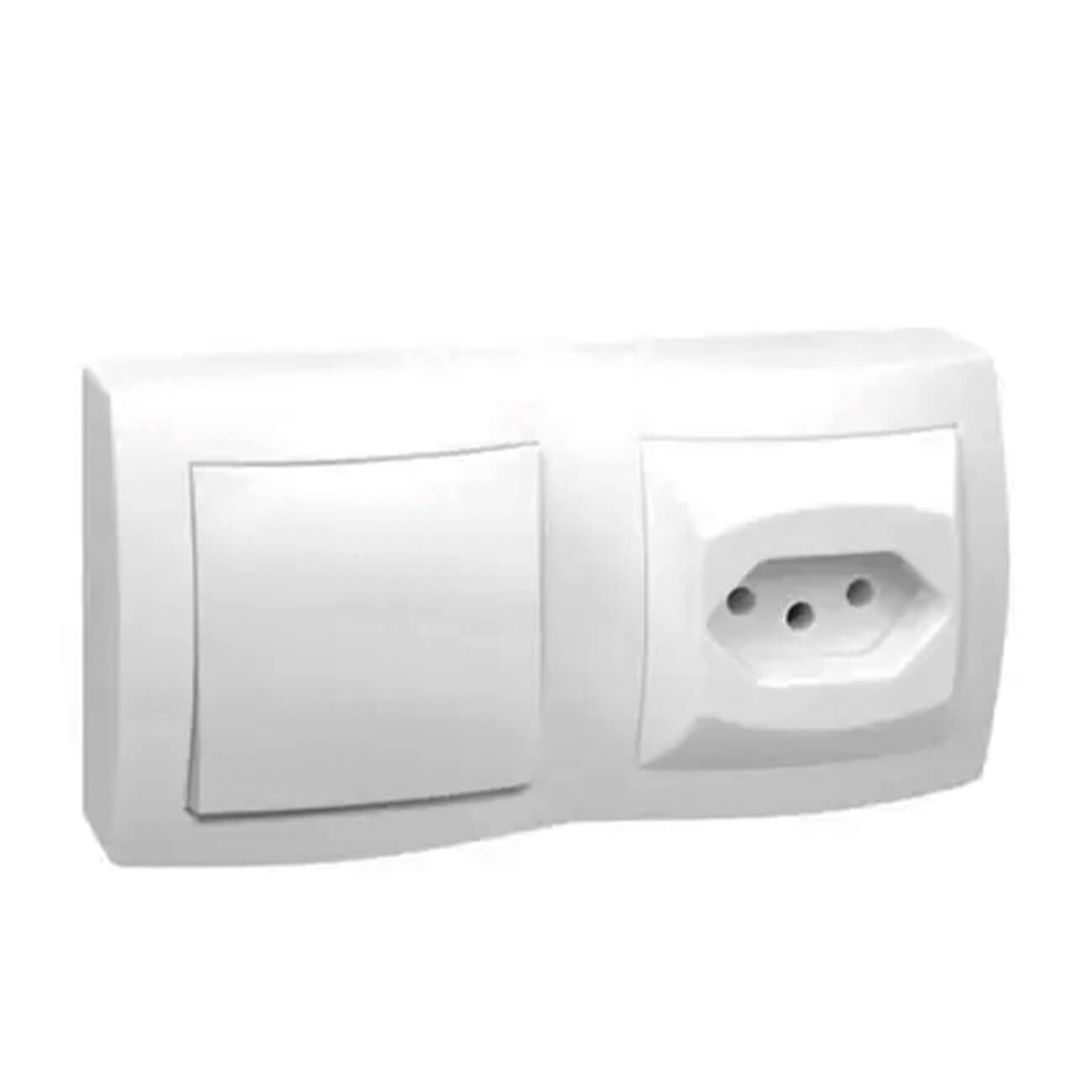 M dulo interruptor paralelo mais m dulo tomada simples 10a 2p t sistema