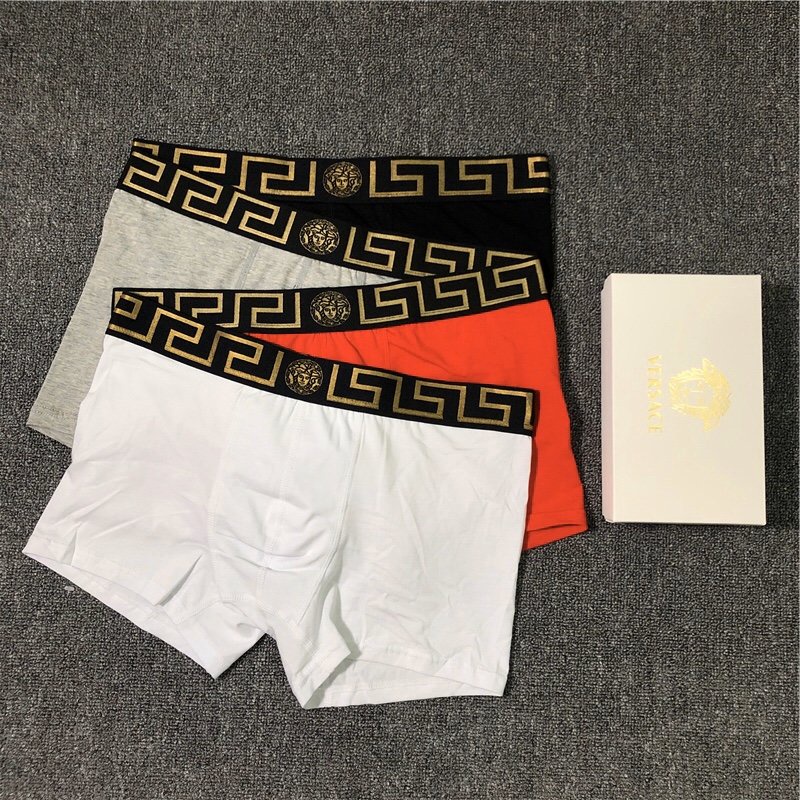 1 Pcs Versace Calcinha Masculina De Algodão Confortável Roupa Íntima Menino Impresso  Cueca Boxer em Promoção na Shopee Brasil 2024