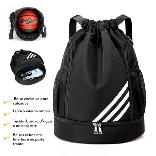 Mochila Esportiva De Basquetebol Armazenamento Ginasio Grande Capacidade Viagem Volei Futebol Novidade