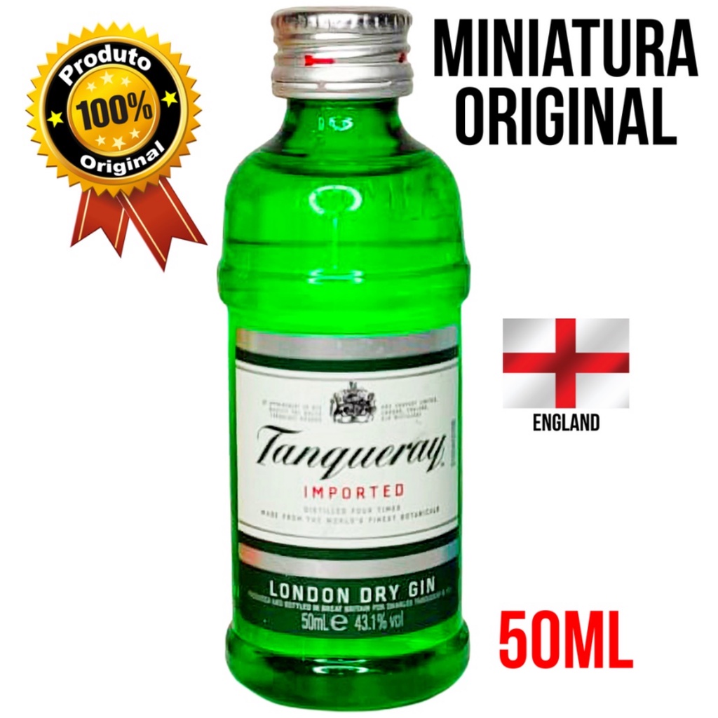 Combo 45 Mini Gin Tanqueray London Dry 50ml | Shopee Brasil