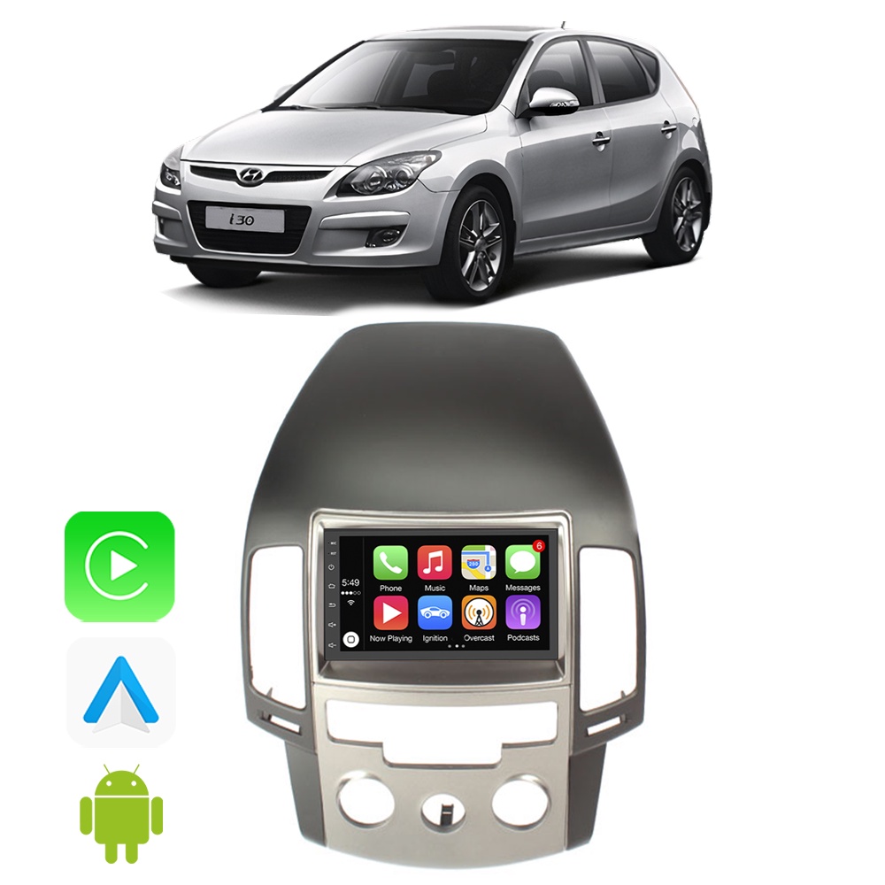 Kit Multimidia Carplay Android Auto I30 2009 2010 2011 2012 7 Polegadas ...