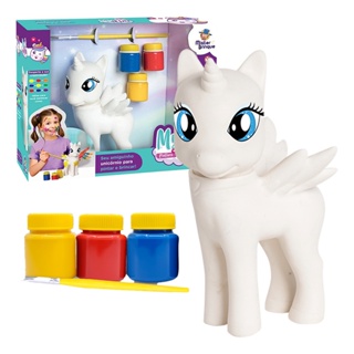 Boneco Unicórnio Para Colorir Pintar Tinras Criança PinturaBrinquedo Para Colorir Menino Menina Criança Pequena Mister Brinque