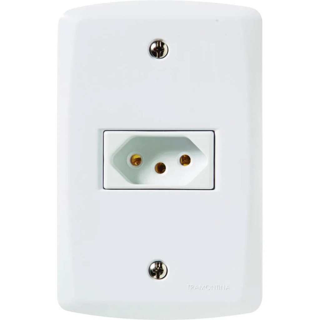 Conjunto Tomada 20A Branco 4x2 - Tramontina Lux