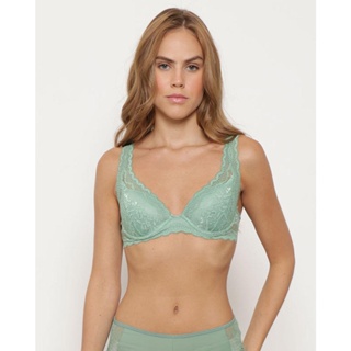 ?Sutiã Feminino Com Base e Bojo Renda Verde