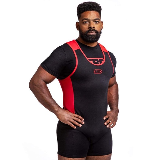 SBD シングレットXL SBD Poderlifting SINGLET MEN'S FIT-Preto E Vermelho - Faz a Boa!