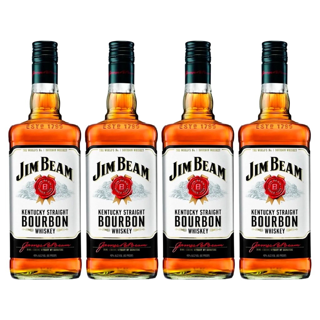KIT 04 WHISKEY JIM BEAM WHITE 1000ML