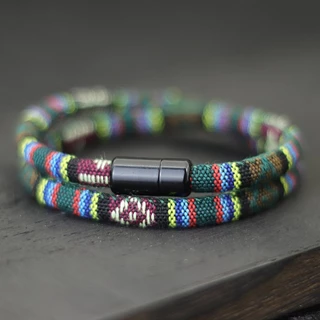 Bracelete Boêmia De Corda Atrair Magentic Para Homens Boho Adventure Survival Braceletes Jóias Presentes Acessórios