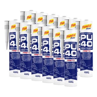 Selante Poliuretano para Construção PU40 Preto 12 Unidades MUNDIAL PRIME em Oferta na Shopee