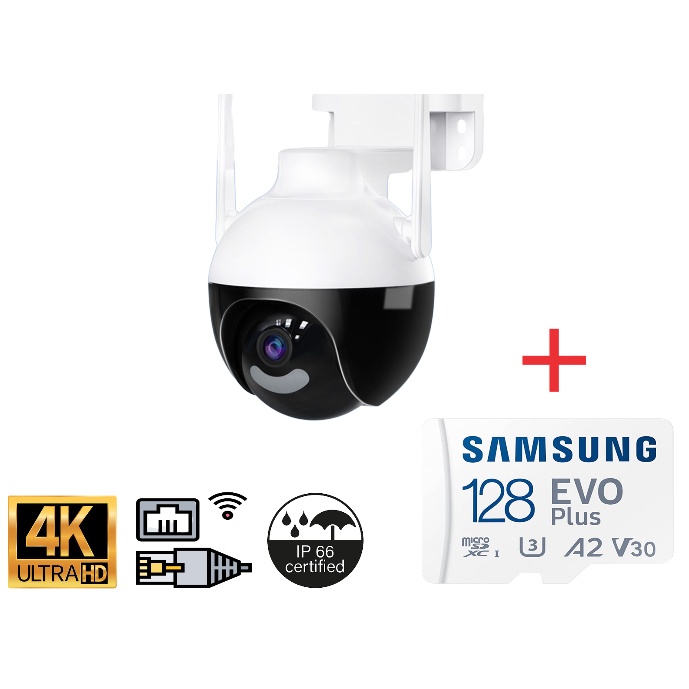 Câmera Ip Ptz 4k Wifi & Rj45 Ip66 Zoom 5x + Microsd 128gb | Shopee Brasil