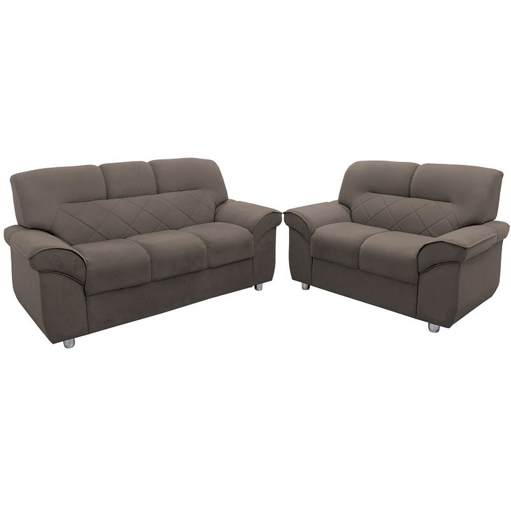 Conjunto Sofá Durban 3 e 2 Lugares Hellen Shopee Brasil