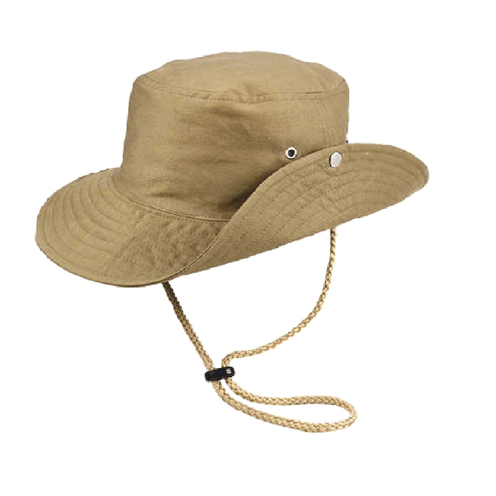 Chapeu Australiano Bucket Cor Caqui Passeio Camping Pesca