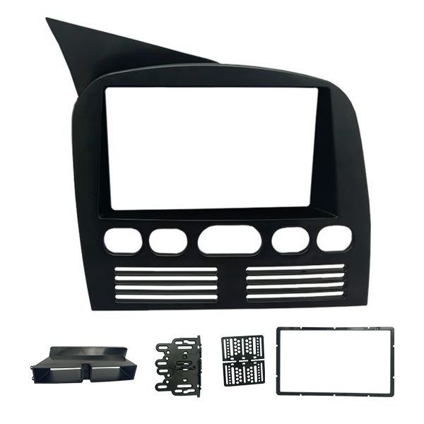 Moldura 2 Din Fiat Palio, Siena, Strada, Weekend G1 - 1996 à 2003 - Preto - Fiamon - 5966