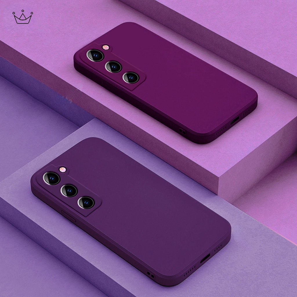 Estojo Quadrado De Silicone Líquido Macio Para Samsung Galaxy S23 S22 A54 A53 S21 S20 S10 A52 A73 A72 A33 Ultra Plus FE 4G 5G