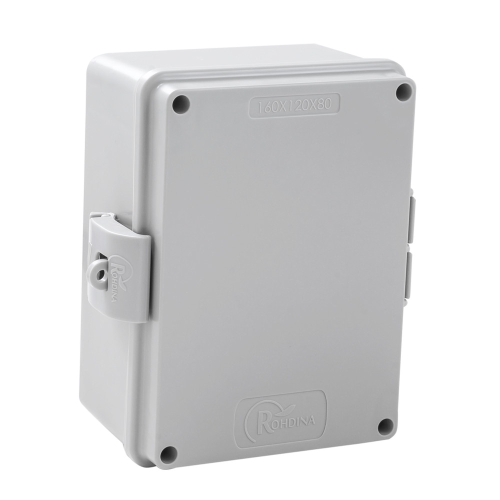 Caixa PVC Sobrepor IP66 160x120x80 Cinza/Opaca 888148 Rohdina