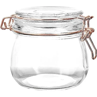 Pote de Vidro Com Tampa Hermetico Com Vedação 450ml Hauskraft
