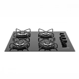 Cooktop a Gás 4 Bocas Vidro 55x46 Bivolt Preto Suggar