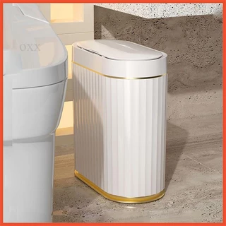 Lata De Lixo Com Sensor Inteligente Para Banheiro De Cozinha Luz De Luxo Sala De Estar Familiar À Prova D'água Lixeira Elétrica 355