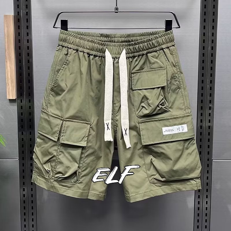 Calções De Carga Estilo Americano Calças De Verão De Secagem Rápida Para Homens Retas Respiráveis