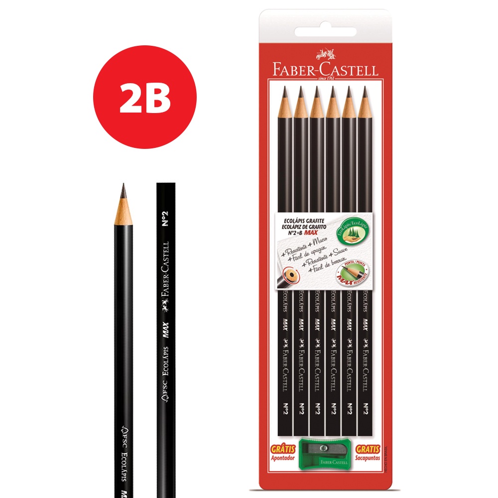 Lapis de escrever Faber-Castell Ecolápis Let´s Go (72 Unid/cada