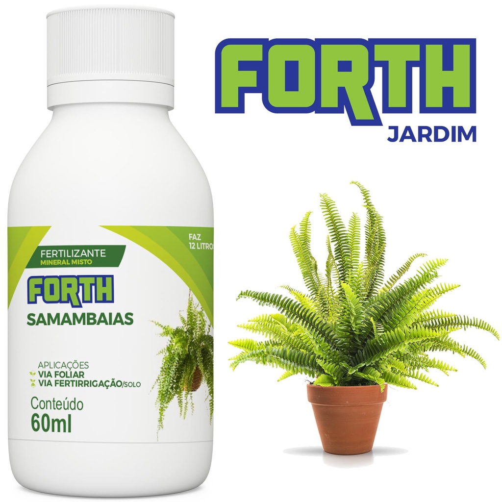 Adubo Forth Samambaias Concentrado 60ml - RENDE 12 LITROS | Shopee Brasil