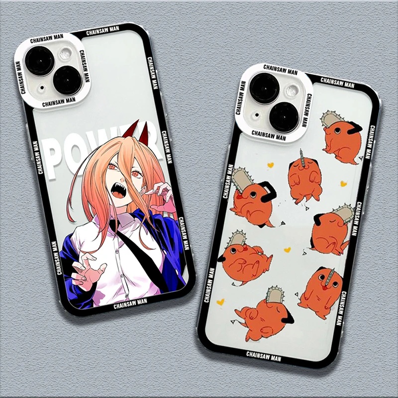 Animado Anime Motosserra Homem Caixa De Telefone Transparente Para Samsung Galaxy A23 A73 A72 A33 A53 A52/A52S 5G A13 A32 A51 A71 4G Nota 20 Capa Ultra Macia