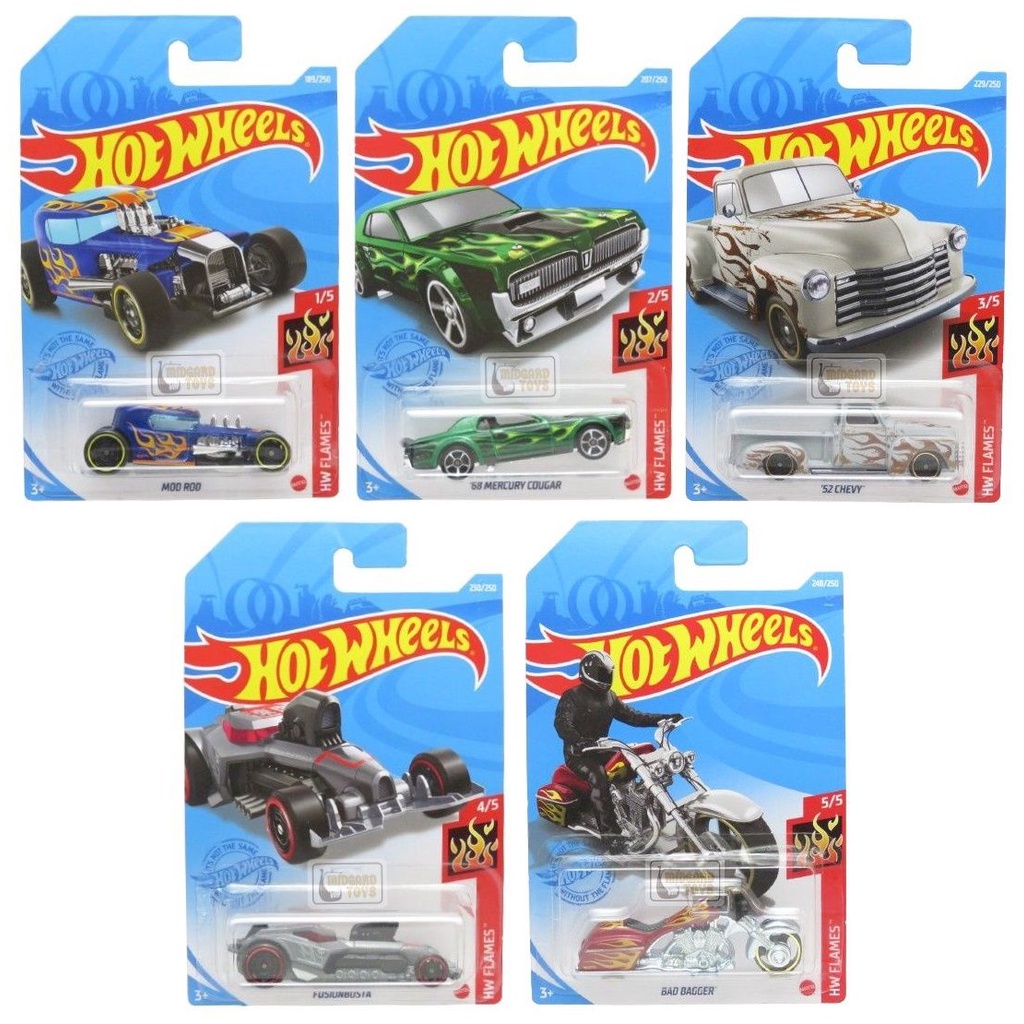 S Rie Hw Flames Completa Main Line Miniaturas Hot Wheels Mattel Shopee Brasil