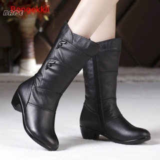 [BGK] Sapatos Com Zíper Lateral Britânico Botas Femininas Estilo Redondo Retrô