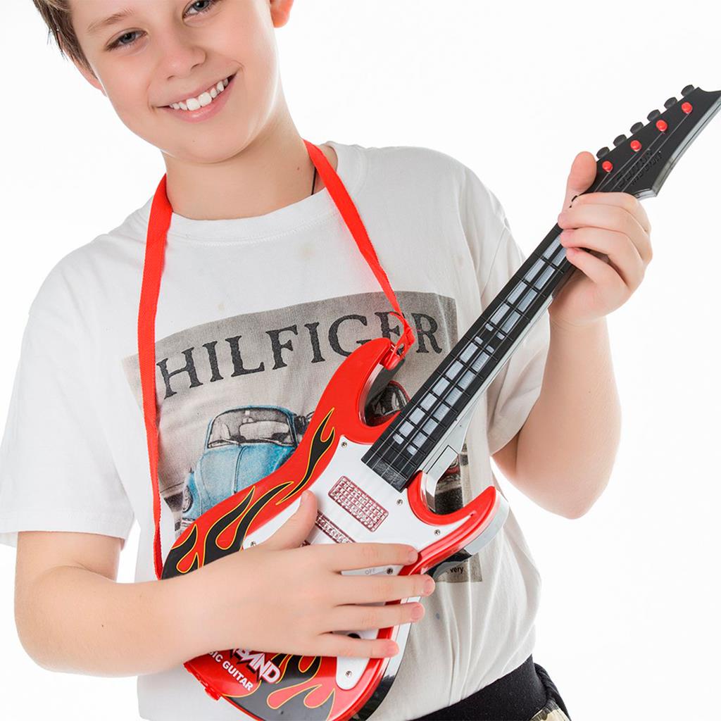 Guitarra Musical Eletrica Star Rock Show Vermelha - Art Brink