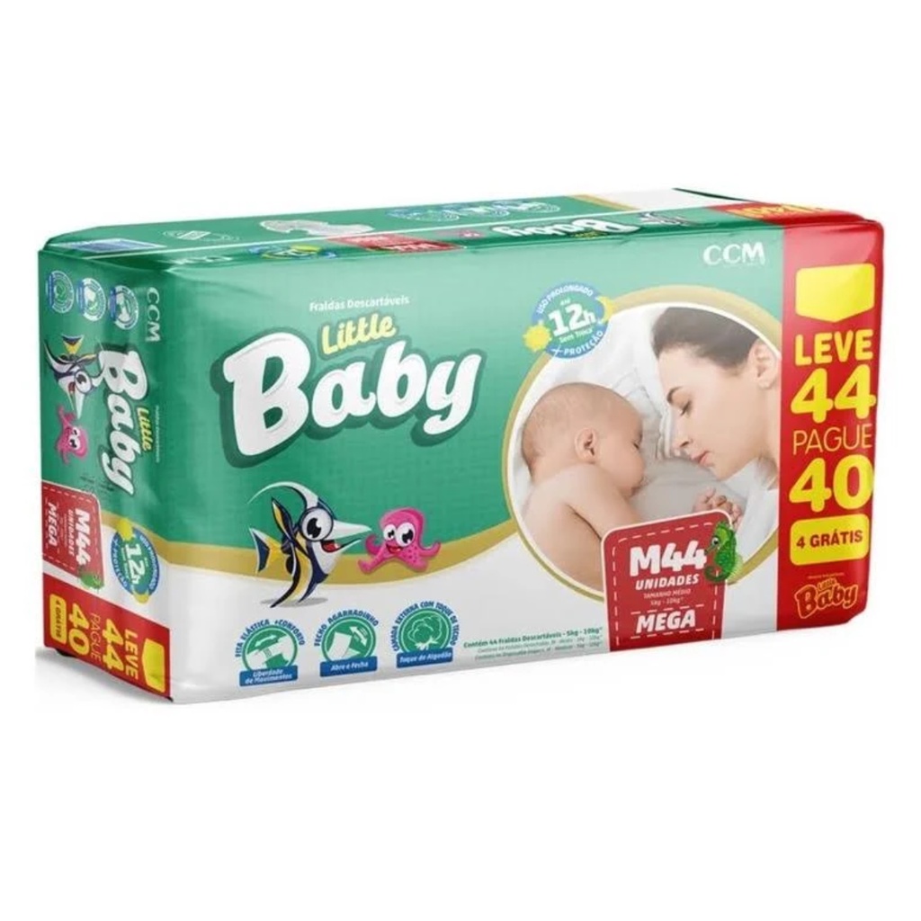 Fralda Personal Baby Mega - Tamanho P c/44 unidades