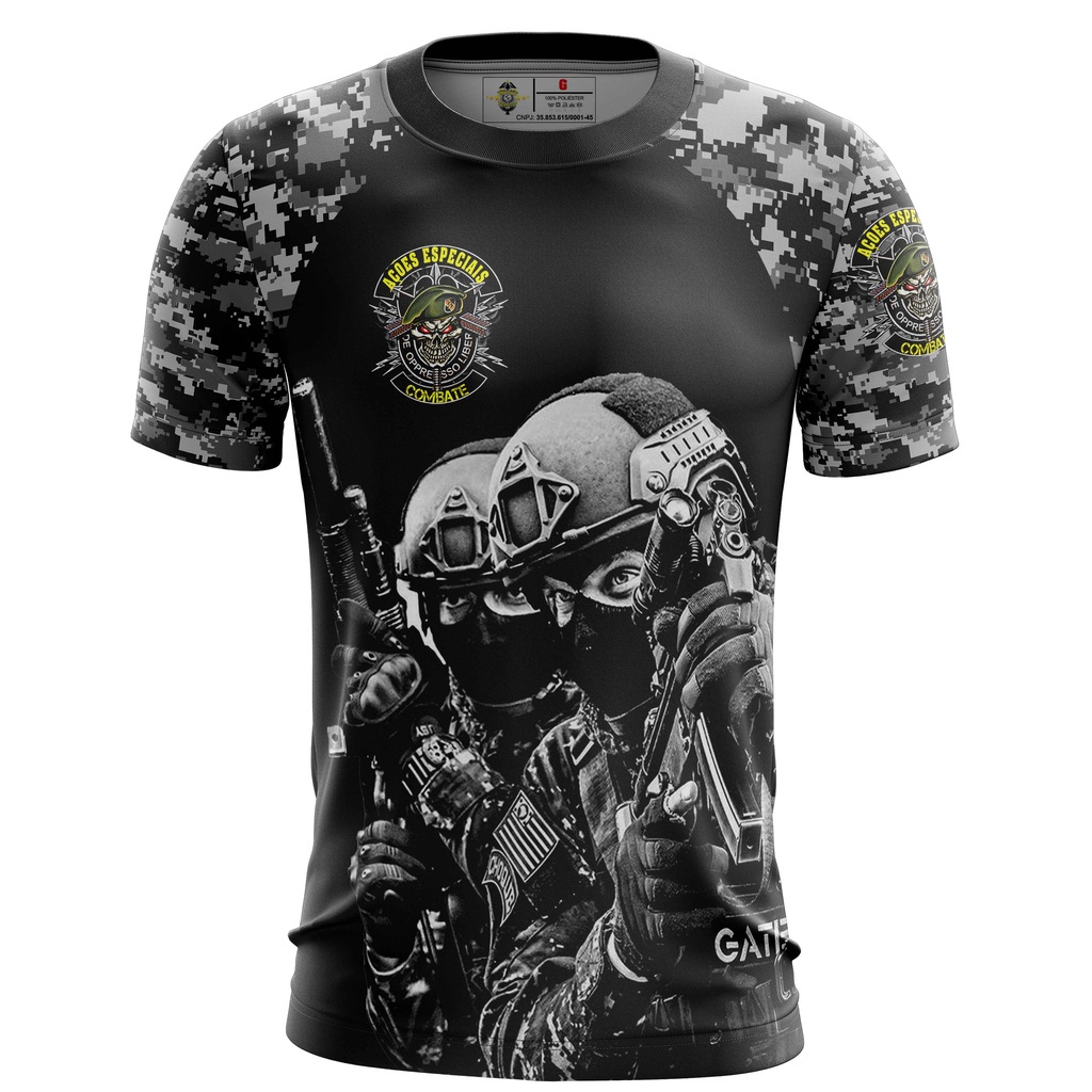 Camisa Camiseta Gate Pmsp-gat (uso Liberado) | Shopee Brasil