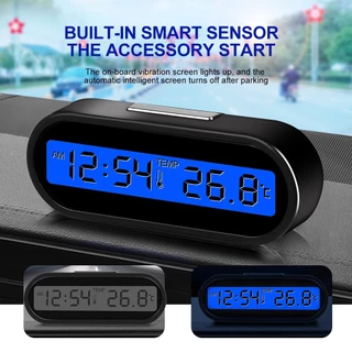 Relógio Digital Para Carro De Tempo 2 Em 1 Relógios Automáticos Luminosos LCD Backlight Display Acessórios De Estilo De
