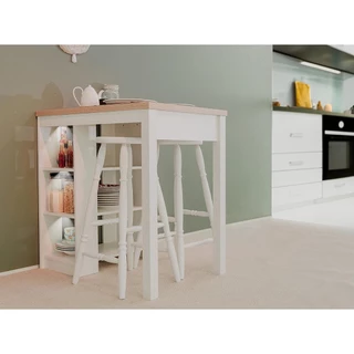 Bancada Cozinha Ditália + 2 Banquetas + Iluminação CD-1022