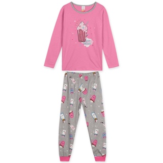 Pijama Infantil Menina Manga Longa Aromática Marisol