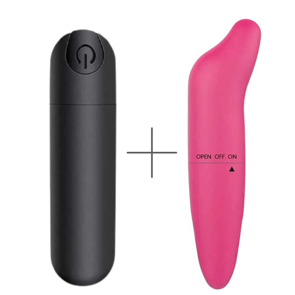 Vibrador Bullet RECARREGÁVEL + Ponto G - USB - 10 Modos de Vibração Aveludado Massageador de Clítoris Cápsula - SEXSHOP