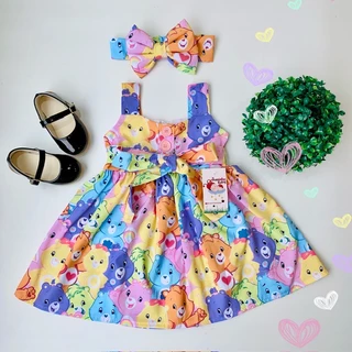Vestido Ursinhos Carinhosos Lili + faixinha de cabelo