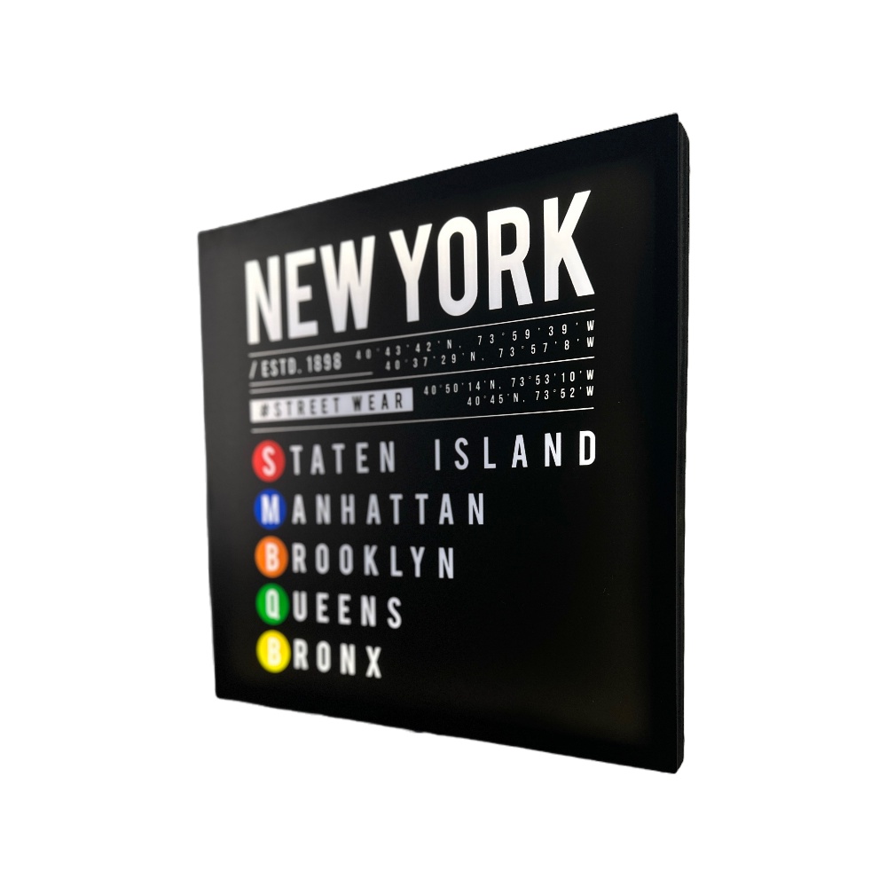 Letreiro Luminoso Subway Metro New York - Decoração