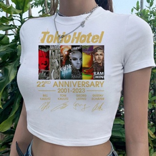 Tokio Hotel cyber y2k trashy crop top Menina Fada Gótica grunge