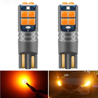 2pcs Lâmpada De Alta Qualidade T10 W5W Super Brilhante Para Leitura Interior Do Carro Marcadora De Luz Dome 168 194 Lâmpadas De Estacionamento Em Cunha Automática Laranja