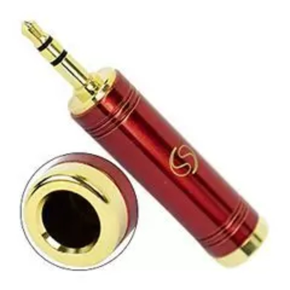 ADAPTADOR SANTO ANGELO P10/P2 ESTEREO VERMELHO LINHA GOLD - SA- 22