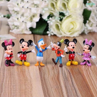 YUEJIU Mickey Mouse Cartoon PVC Anime Figuras Periféricas Modelo De Bolo Decorações Doll Toys Figura De Ação