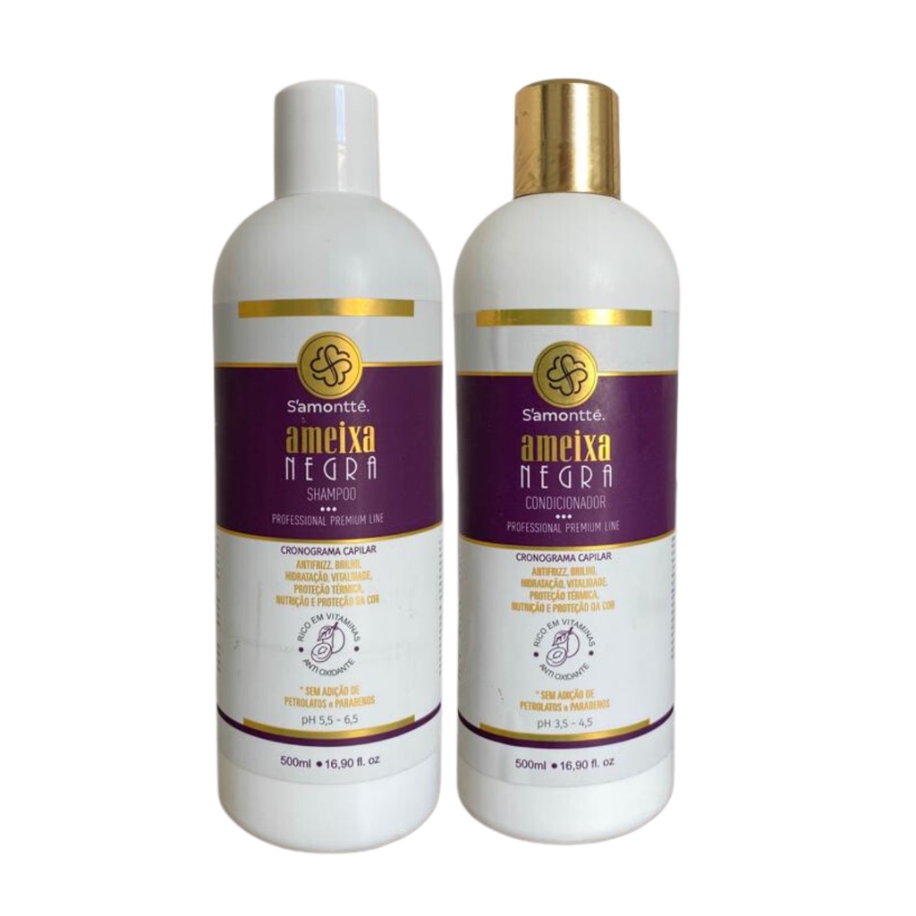 Kit Shampoo e Condicionador Ameixa Negra S'amontté