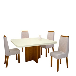 Mesa Alfa para Sala de Jantar Bom Pastor 04 cadeiras