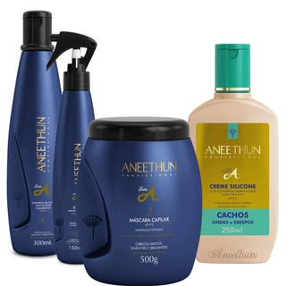 Kit Linha A Aneethun Hidratacao Imediata Revitaliza Cachos