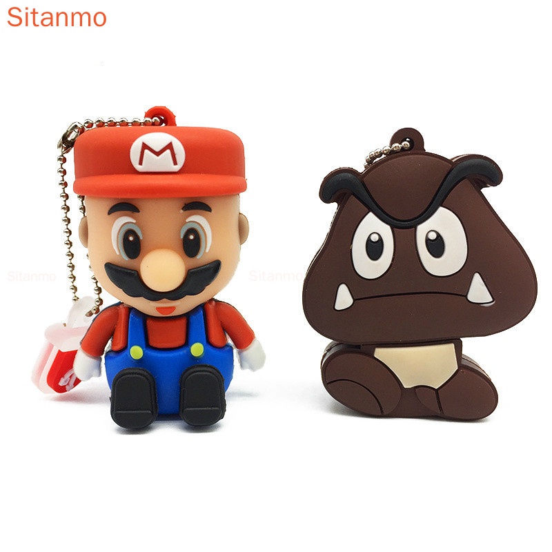 Mario Pendrive 64GB 128GB 1TB 2TB Cartoon Figura De Armazenamento De Dados 1GB 8GB 16GB 3g2b Unidade Flash USB Greyhound