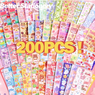 200 Pçs Kawaii Adesivos Laser Sem Repetição Bonito Material DIY Manual Colagem Estudantes Decoração Crianças Escolar Pap