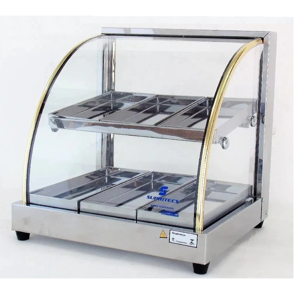 Estufa para salgados elétrica Dupla 54cm com 6 Bandejas Supr