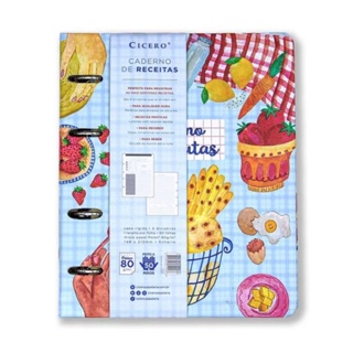 Caderno de Receitas CÍCERO Argolado A5 Com Divisórias